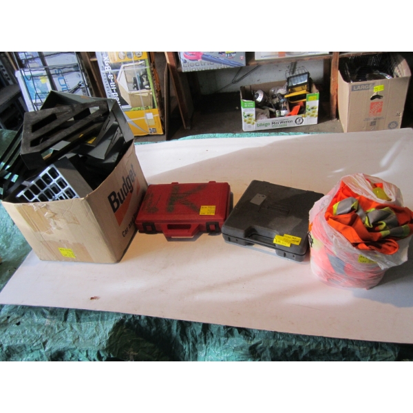 MISC. COVERALLS, SOCKET SETS, ETC. & FILE HOLDERS