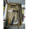 Image 2 : BOX OF MISC. HAMMERS, PLIERS, PIPE CUTTER, ETC.