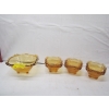 Image 1 : 7 PIECE AMBER GLASS - DESSERT BOWL W/SERVING DISHES