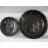 Image 2 : WOOD CHINESE SAUCERS & BOWL