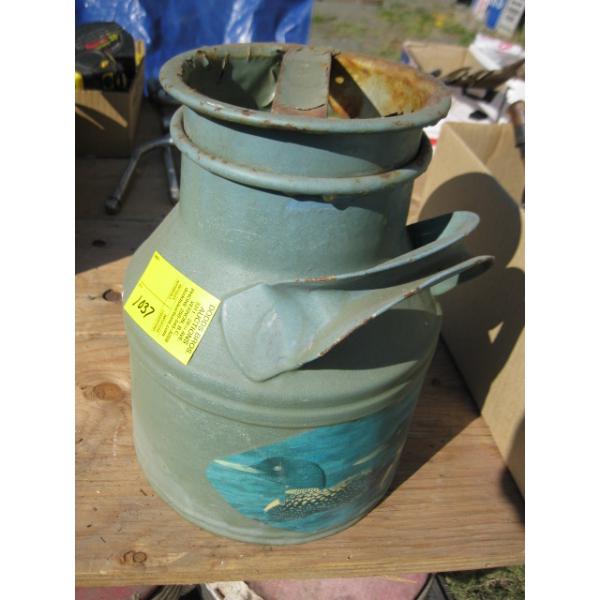 SMALL PAINTED MILK CAN