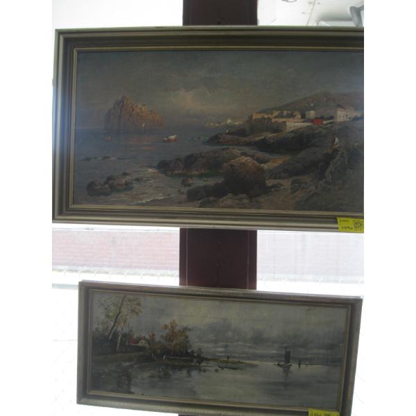 2 ORIGINAL FRAMED PAINTINGS - 1 SIGNED