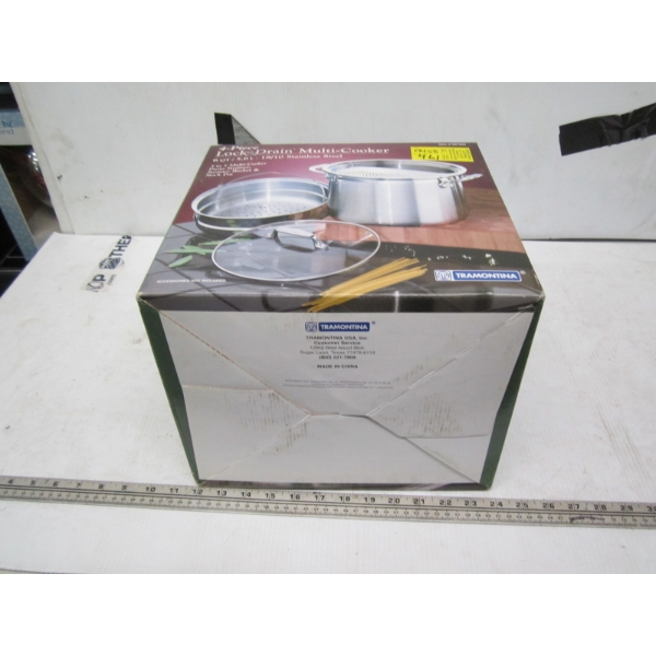 NEW 4 PIECE LOCK & DRAIN MULTI COOKER, 6QT