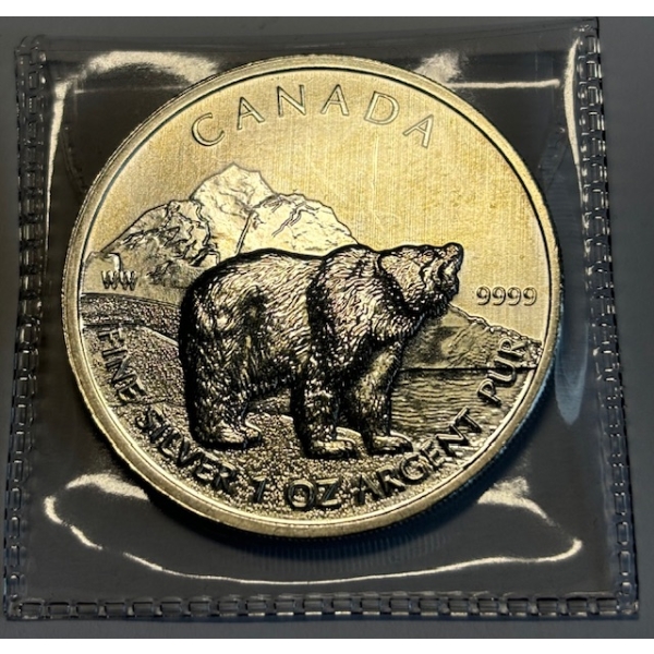 1 OZ .999 FINE SILVER 2011 $5 COIN (TAX EXEMPT)