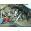 Image 2 : 4 CANVAS BAGS - SOME W/MISC. CONTENTS - BOLTS, GAUGES, ETC.