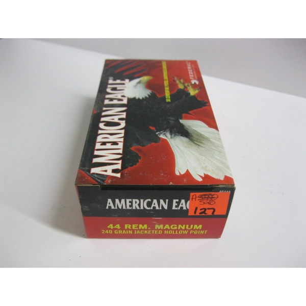 AMERICAN EAGLE .44 REM. MAGNUM 240GRS JACKETED HOLLOW POINT|1X50 CENTERFIRE PISTOL CARTRIDGES