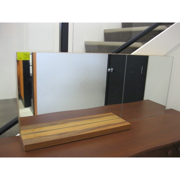 DECORATIVE SIDEBOARD MIRROR W/WOOD