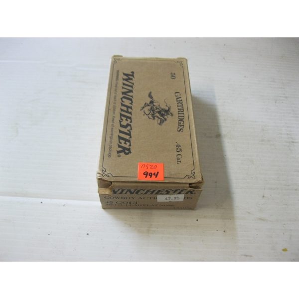 BOX OF .45 COLT CARTRIDGES