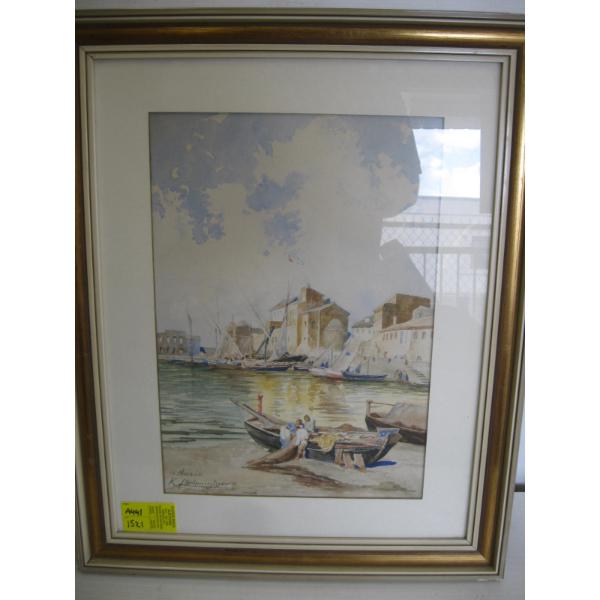 FRAMED PRINT OF FISHERMEN