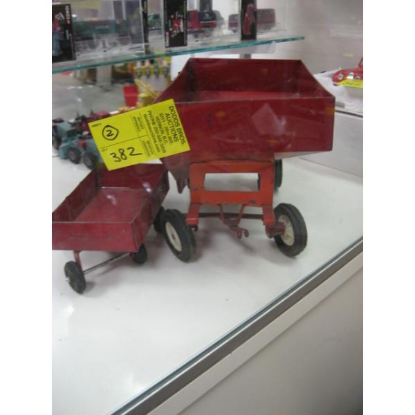 2 METAL FARM WAGONS