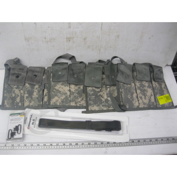 ASST. CAMMO BAGS, GUN SLING, ETC.