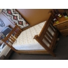 Image 1 : SINGLE WOODEN BEDFRAME W/KING COIL MATTRESS & BOXSPRING