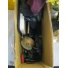 Image 2 : 2 BOXES OF MISC. ARTIFICIAL FLOWERS, CLOCKS, SCALE, ETC.