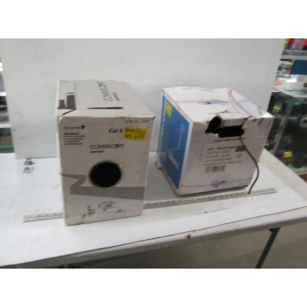 2 BOXES OF CABLE WIRE, ETC.