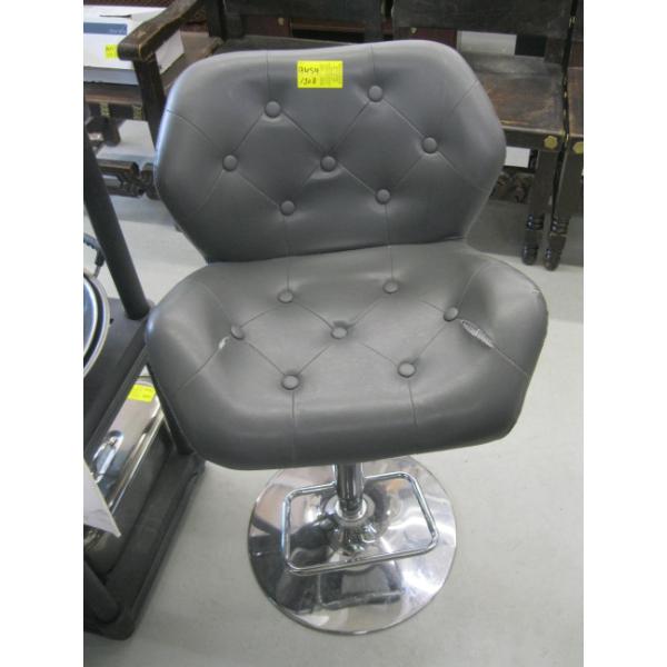 CHROME BASED GREY STOOL