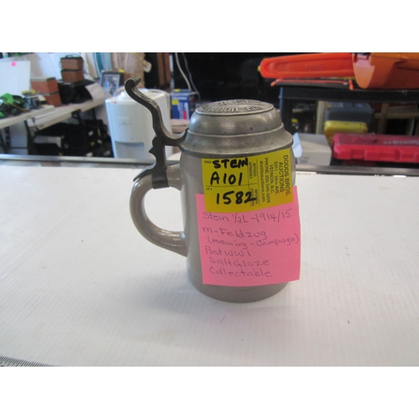 SALT GLAZED COLLECTABLE STEIN - POST WWII