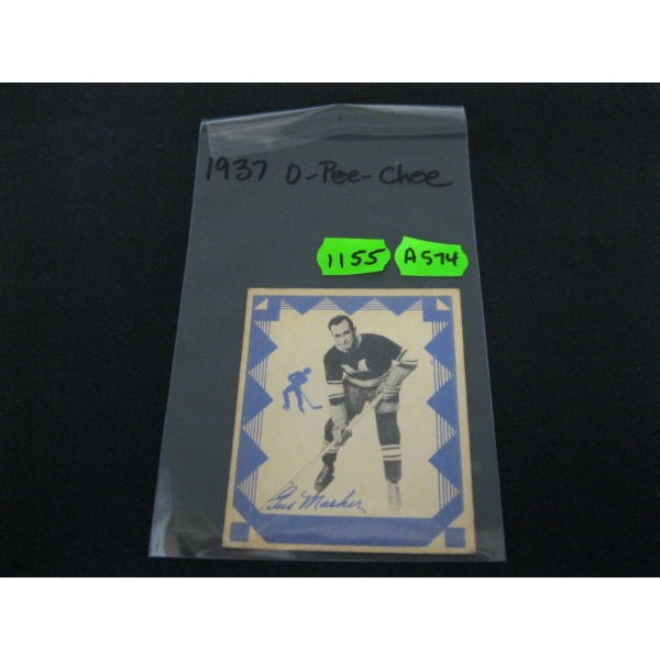 1937 O PEE CHEE HOCKEY CARD - AUGUST J. MARKER, SERIES E #173