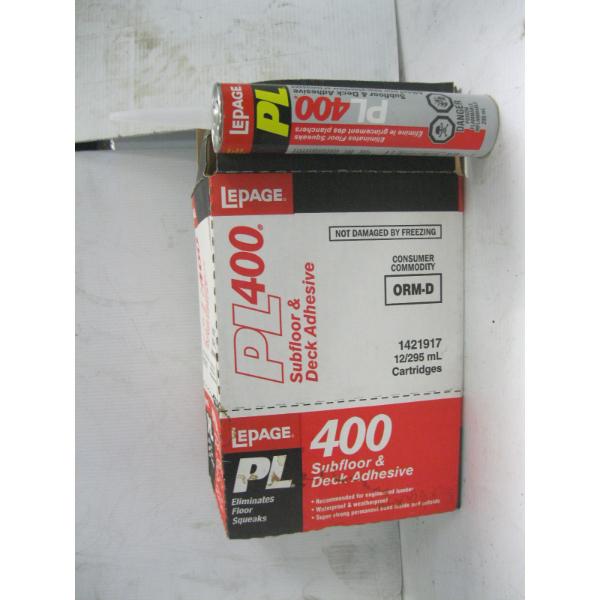 BOX OF PL400 SUBFLOOR & DECK ADHESIVE
