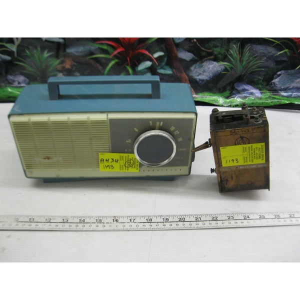 MODEL T IGNITION COIL & A SM. SONY VINTAGE RADIO