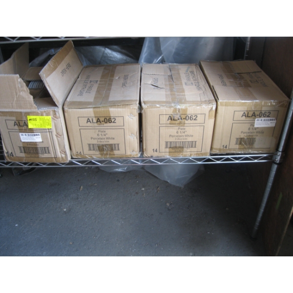 4 BOXES OF TUXTON ALASKA 6 1/4 BRIGHT WHITE PORCELAIN PLATES