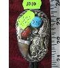 Image 2 : NAVAJO STERLING BOLO TIE W/TURQUOISE, CORAL & CLAW