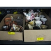 Image 1 : 2 BOXES OF MISC. POTTERY, TEAPOTS, MUGS, ETC.