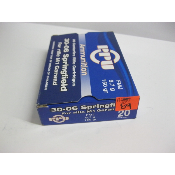 PPU 30-06 SPRG 9.7GR 150GRS FMJ|1X20 CENTERFIRE RIFLE CARTRIDGES
