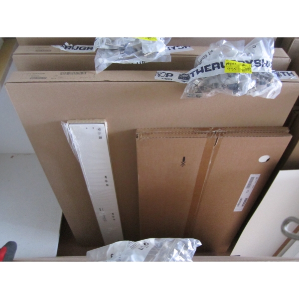 IKEA SEKTION CABINET, 36X14 3/4X30" - COMPLETE W/HINGES & DOORS - NO SHELVES