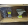 Image 2 : 2 CRYSTAL VASES & HEAVY CAST LIDDED BOWL