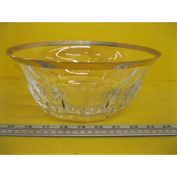 MOSERS 24KT GOLD RIM CRYSTAL BOWL