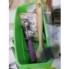 Image 2 : GREEN BIN W/ASST. ITEMS: COOKIE PRESS, CUTTER, ETC.