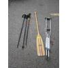 Image 1 : LONG PADDLE, 3 POLES & PAIR OF CRUTCHES