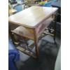 Image 3 : OAK SM. TABLE W/STRETCHER BASE & LOWER SHELF