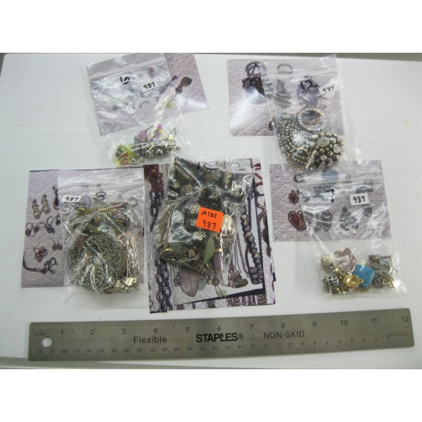 5 BAGS OF ASST. JEWELLERY