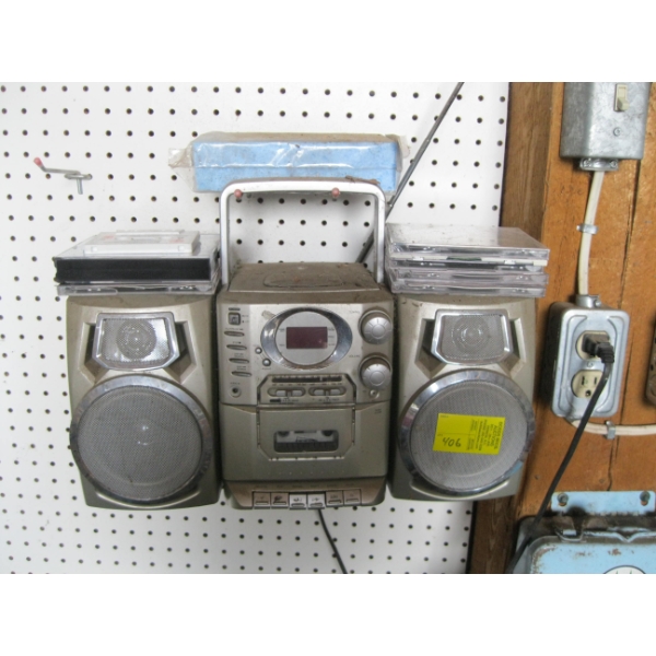 PORTABLE CD TAPE PLAYER W/CDs
