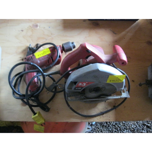 MILWAUKEE ELECTRIC DRILL & A SKILL SAW CIRCULAR SAW