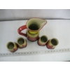 Image 2 : VINTAGE JUG & 4 CUPS - MAKER'S MARK ON BOTTOM