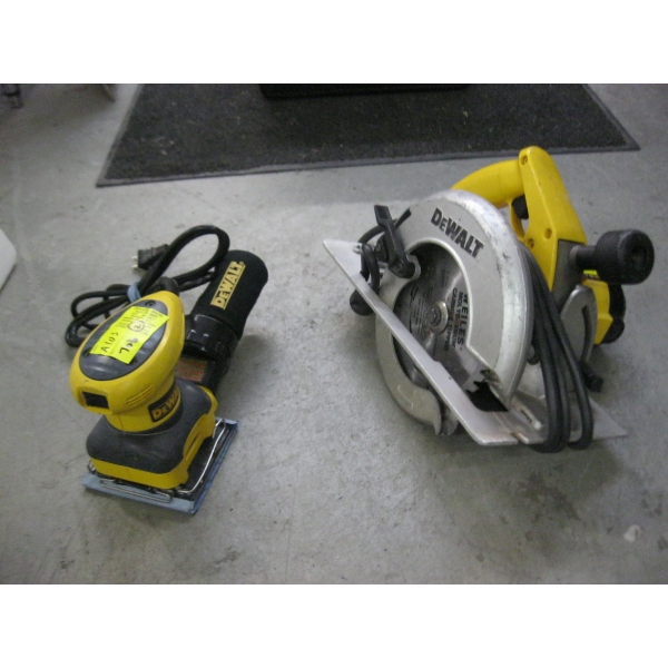 DEWALT CORDED CIRCULAR SAW & SANDER