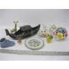 Image 2 : BOX OF MISC. CHALKWARE, CHINA FLORALS, ETC.