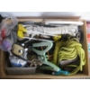 Image 2 : PAIR OF BLACK & DECKER SCAFFOLDING BRACKETS & BOX OF MISC. TROWELS, SPRINKLER, FISH NET, ETC.