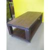 Image 2 : WOOD COFFEE TABLE ON CASTORS