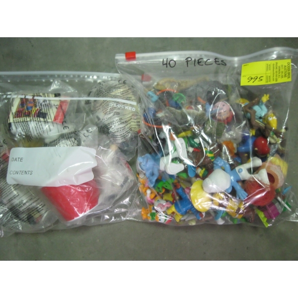 2 BAGS OF ASST. COLLECTABLE TOY FIGURINES