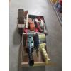 Image 1 : 2 BOXES OF MISC. TAPE GUNS, WOODEN PLANE, KNIVES, ETC.