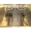 Image 4 : TRIPLE STAINLESS STEEL SINK W/STAINLESS STEEL BACKSPLASH, SPRAYER & 2 TAP SETS