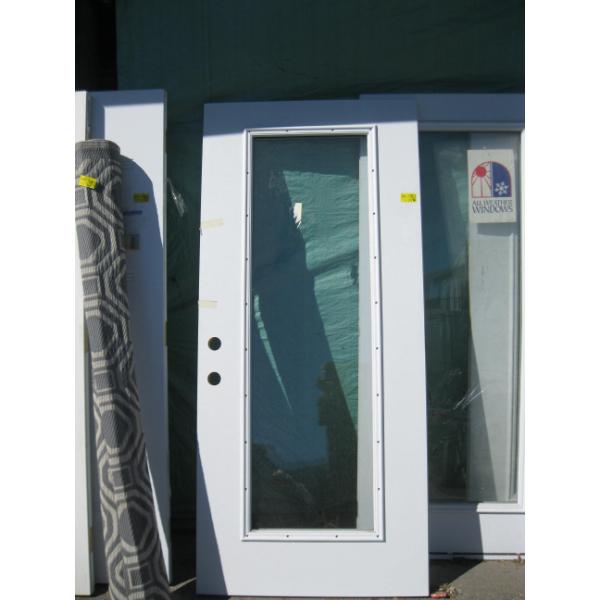 36" X 80" METAL CLAD EXTERIOR DOOR W/WINDOW - NO FRAME