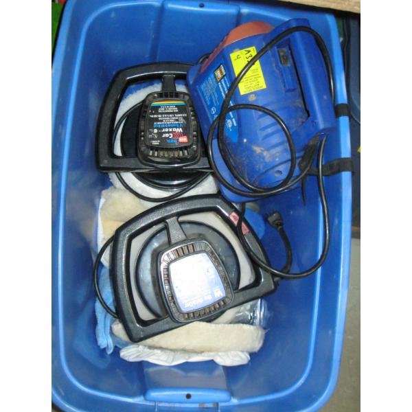 2 WEN CAR POLISHERS & A ELECTRIC HLV SPRAYER PUMP