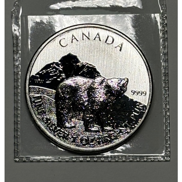 2011 CDN 'POLAR BEAR' 1 OZ. .999 SILVER COIN (TAX EXEMPT)