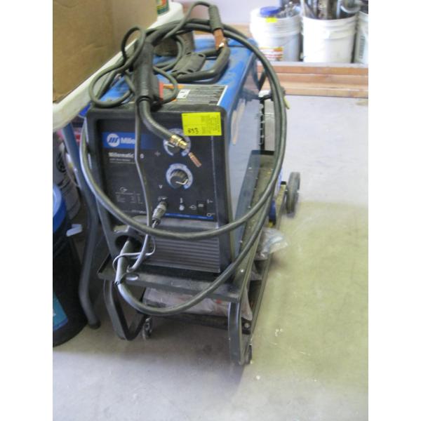 MILLERMATIC 180 230V WIRE FEED WELDER ON STAND W/ACCESS.