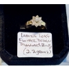 Image 1 : LADIES 10KT FLOWER DESIGN DIAMOND RING, 2.2G, SZ 3