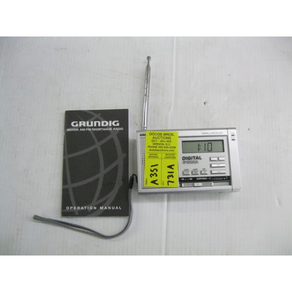 GRUNDIG DIGITAL GI00A AM/FM/SHORTWAVE RADIO